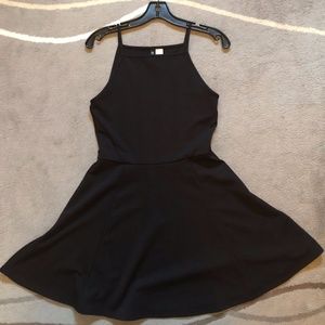 H&M Black Fit-and-Flair Dress